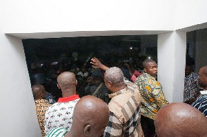 Mahama spends Christmas in Bole; meets emotional crowd