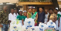 Contestants of Miss Nigeria Ghana presented hampers to selected persons