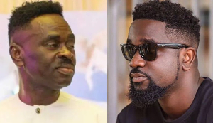 Sarkodie (R) mourns Yaw Sarpong (L)
