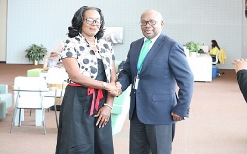 Ms. Gloria Akuffo with Mr. Githu Muigai