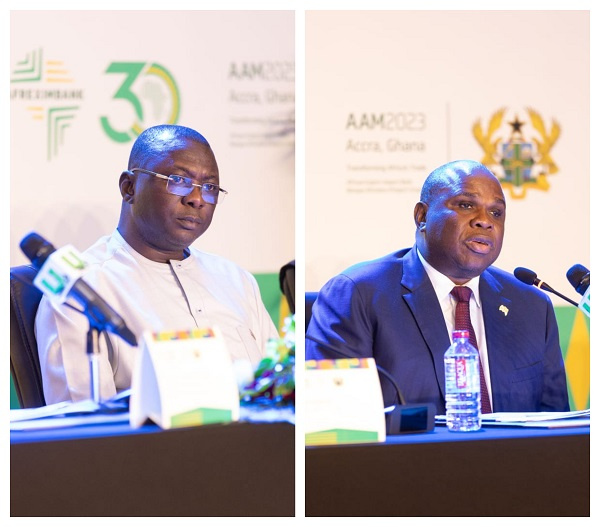 Dr. Amin Adam, Minister of State responsible for Finance and Professor Benedict Oramah