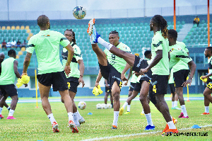 Black Stars in one of their training sessions