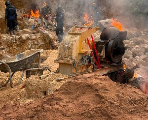 The swoop targeted miners who had been destroying roads and waterways with their activities