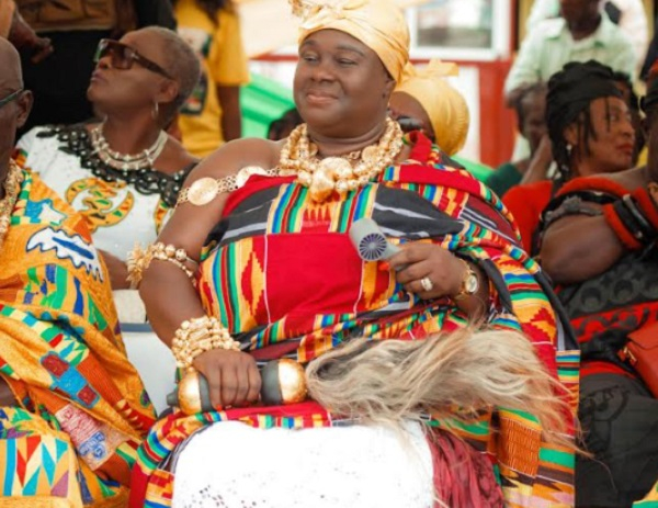 Nana Akaakye II is the newly outdoored Adehyehemaa of the Lower Town Axim and Nsein Traditional Area