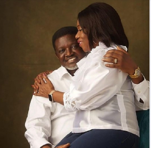 Archbishop Charles Agyinasare and wife. Photo via Facebook