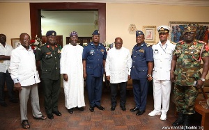 Chief of Defence Staff,and others paid a courtesy call on president-elect Nana AKufo-Addo