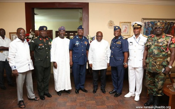 Chief of Defence Staff,and others paid a courtesy call on president-elect Nana AKufo-Addo