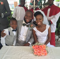 Nii Kpakpo Thompson with his bride