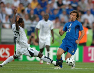 Essien and Pirlo during the 2006 World Cup