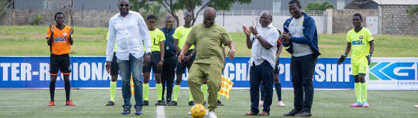 Ceremonial kick off by Kurt Okraku