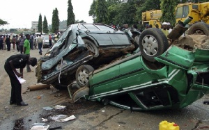 A picture of an accident scene