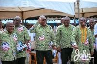 Former President John Dramani Mahama at the thanksgiving service of the E.P. Church Ghana