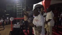 Nana Akufo-Addo addressing some supporters at Sekondi