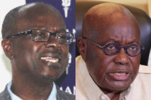 Professor Stephen Kwaku Asare (right) and President Nana Addo Dankwa Akufo-Addo