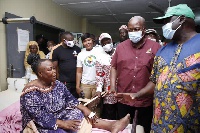John Dramani Mahama visited the accident victims