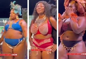 Some plus size models captured on stage at the Rythymz on the Runway