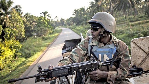 A soldier from Monusco on patrol to hold off attacks by the ADF in eastern DR Congo