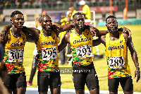 A photo of Ghana's 4×100m relay team