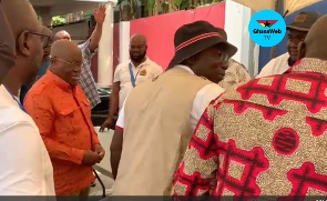 President Nana Addo Dankwa Akufo-Addo casting his vote at the NPP headquaters