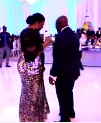 President Akufo-Addo boogeying with wife Rebecca