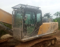 Equipment at galamsey site File Photo