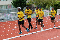 Image of Ghana's Men's 4x100m relay team training