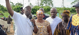 Emmanuel Armah-Kofi Buah speaking at the sod-cutting ceremony