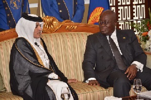 President Akufo Addo With H.E. Mohammed Jaber Al  Kuwari