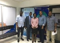 Management of Kenpong Travels with officials of Air Rwanda pose for the cameras