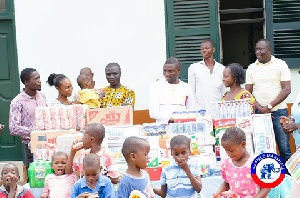 Dominic Eduah put smile on the faces of the orphans and urged them to strive hard to succeed in life