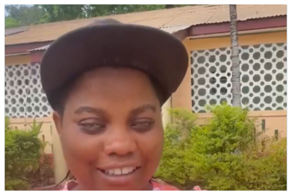 A photo of the visually impaired graduate