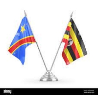Flags of DR Congo and Uganda