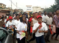 Some Concerned Citizens of Tarkwa-Nsuaem during their first demonstration