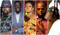 From L to R: Obrafour, Lord Kenya, Mzbel, Ofori Amponsah, and Kojo Antwi are all Ghanaian musicians