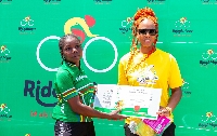 Co-founder of Rideafrique, Martha M. Agu (right)