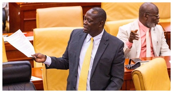 Deputy Majority Leader, Emmanuel Armah-Kofi Buah speaking on the floor of Parliament