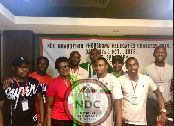 The newly elected executives of the China-Guangzhou branch of the NDC
