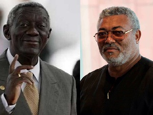 Former Presidents Jerry John Rawlings and John Agyekum Kufour