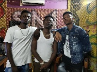 Kidi (L) with Shatta Wale (M) and Kuami Eugene (R)