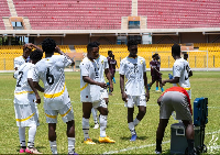 Black Galaxies recorded a 3-0 win over Heart of Lions in a friendly at the Accra Sports Stadium