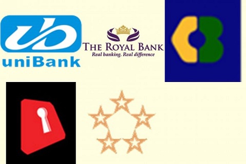5 merged banks logos