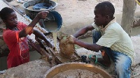 Children working in small-scale mines