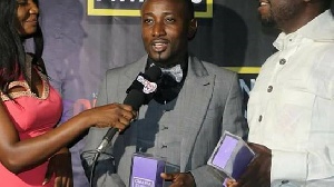George Quaye [centre], PRO of Charterhouse speaking to the media at the event