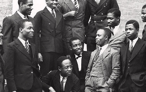 Francis Nwia-Kofi Ngolomah was the birth name of Kwame Nkrumah (down line middle)