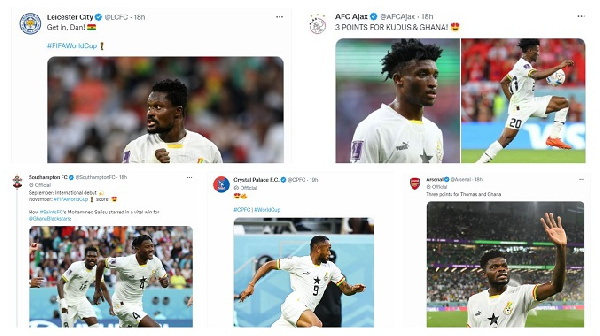 European clubs react to Ghana's win over Korea