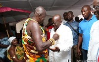 Nana Addo Dankwa Akufo-Addo with the Krontihene of Agogo - Nana Kwame Nti