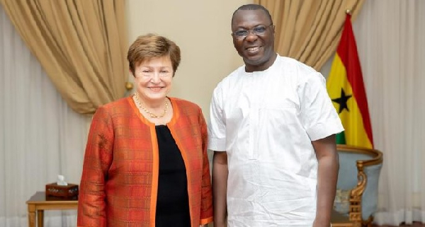 IMF Boss, Kristalina Georgieva [L] and Dr. Mohammed Amin Adam