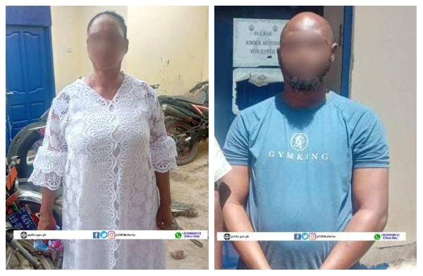 The two suspects have been identified as Prophetess Elizabeth Darkwah and Mubarak Mohammed