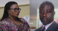 Chairperson of the EC, Mrs Charlotte Osei and Mr Maxwell Opoku-Agyemang