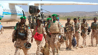 Outgoing African Union Mission in Somalia (Atmis) troops arrive at Jalalaqsi, Somalia
